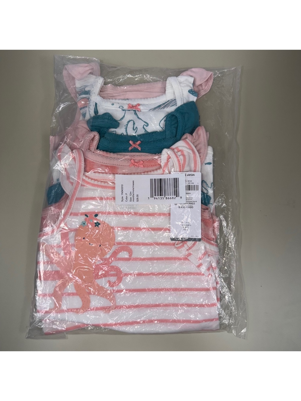 Carter’s Baby Girls 5-Piece Bodysuit Set 12M NWT